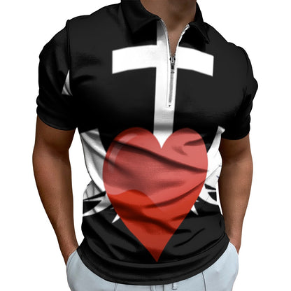 CHRISTIAN MEN'S Short sleeve polo shirt HEARTWINGS
