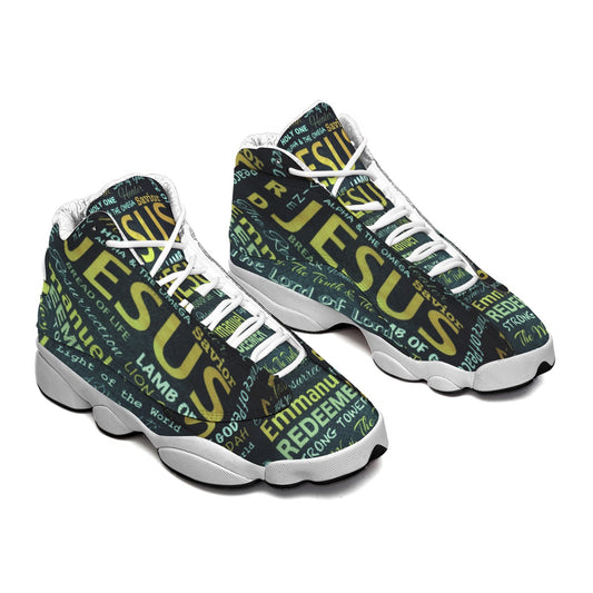 Men's Curved Basketball Shoes With Thick Soles Jesus
