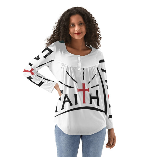 CHRISTIAN Womens FAITH Babydoll Style T-Shirt