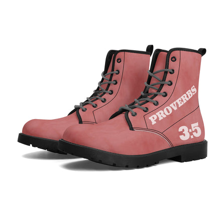 Womens Leather Boots PROVERBS 3:5