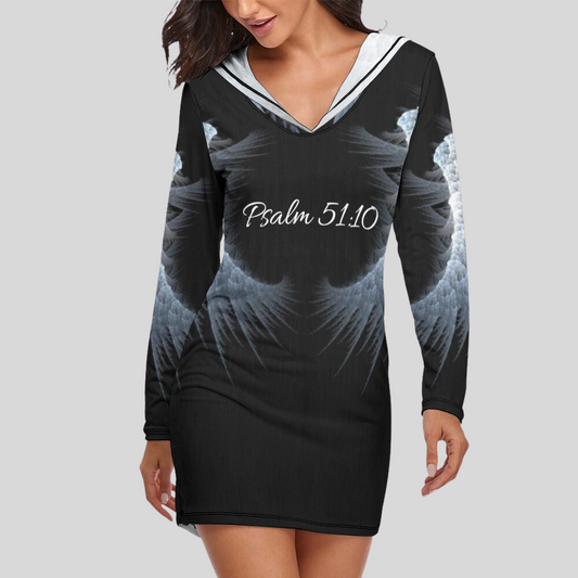 Christian Women's Home Comfort Clothes Dress Psalm 51:10