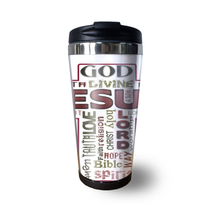 Insulated Sealed Coffee Tumbler| God Jesus Cross