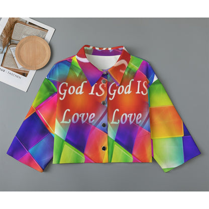 CHRISTIAN Women's Cropped Jacket | Cotton GOD IS LOVE