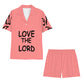 Women's Short-Sleeved Pajamas Set LOVE THE LORD Cotton