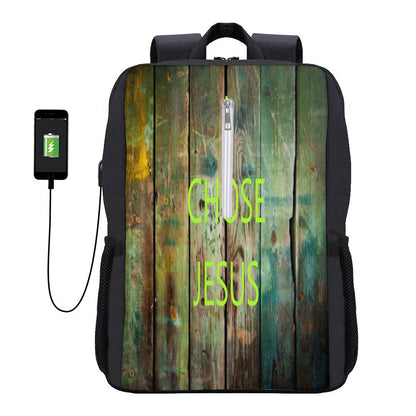 USB Casual Computer Bag I CHOSE JESUS