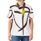 Christian Apparel Men's Premium European Size POLO Shirt  | Brass Cross