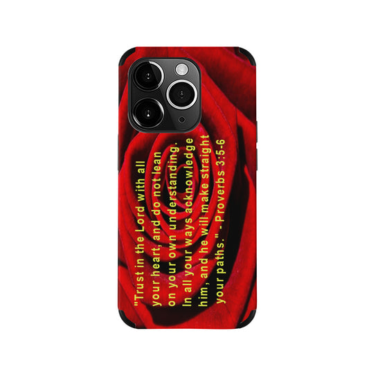 CHRISTIAN Leatherette IPhone 14 Pro Case｜ PU red-rose