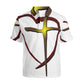 Christian Apparel Men's Premium European Size POLO Shirt  | Brass Cross